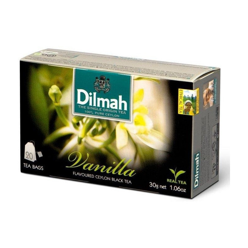 Herbata DILMAH (20 torebek) czarna z aromatem Wanilii