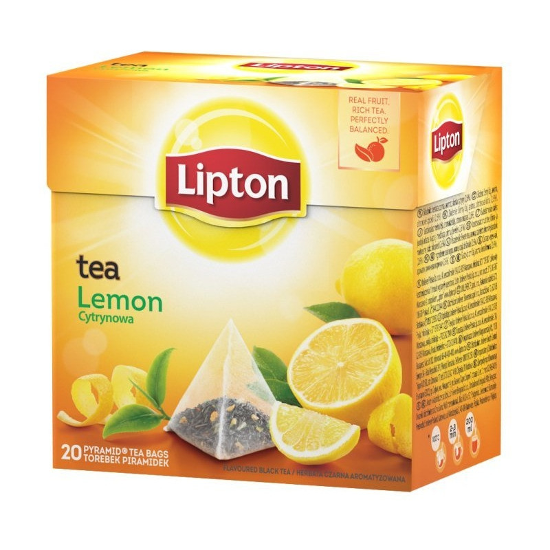 Herbata LIPTON PIRAMID (20 torebek) czarna z aromatem cytryna