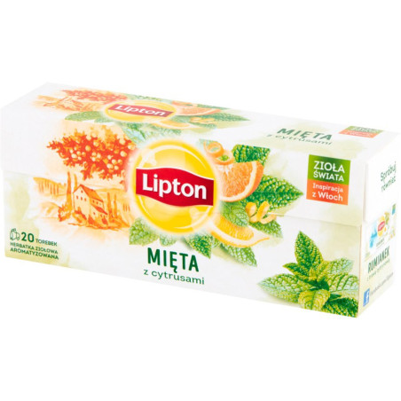 Herbata LIPTON ziołowa (20 torebek) mieta z cytrusami