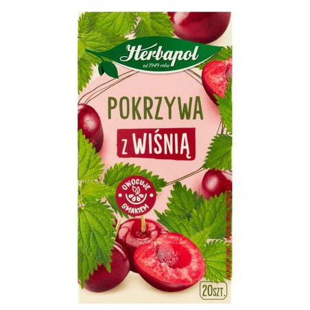 Herbata HERBAPOL owocowo-ziołowa (20 saszetek) Pokrzywa z Wiśnią 30g