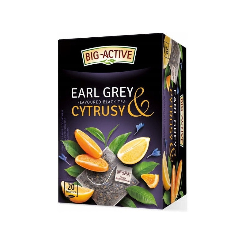 Herbata BIG-ACTIVE czarna (20 torebek) Earl Grey & Cytrusy 40g