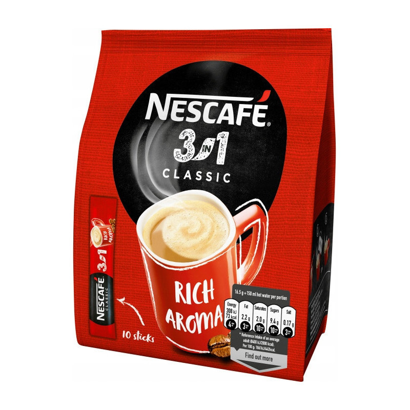Kawa rozpuszczalna NESCAFE 3in1 CLASSIC Bag (10x16,5g)