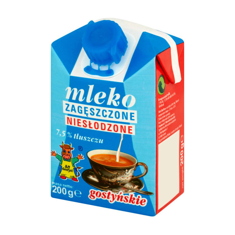 Mleko GOSTYŃ 200g niesłodzone zagęszczone 7.5%