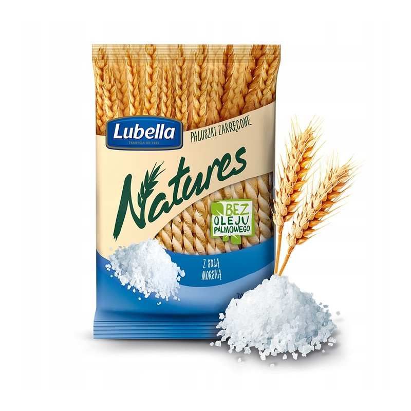 Paluszki LUBELLA 70g NATURES solone (sól morska)