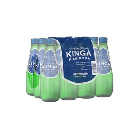 Woda mineralna KINGA PIENIŃSKA 0,3l (12szt) gazowana butelka szkło