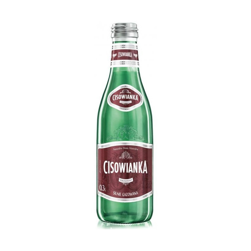 Woda CISOWIANKA 0.3L (24szt) Silny Gaz szkło