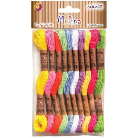 Mulina MUL-5634 mix kolorów dł.8m , blister 10 kol. ALIGA
