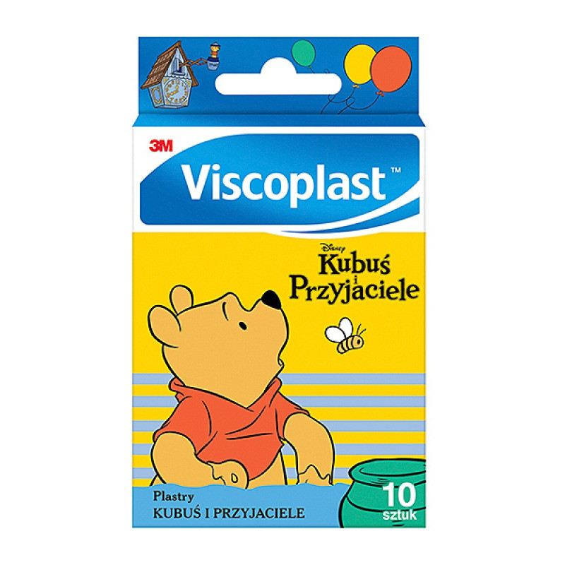 Plastry dla dzieci Kubuś i przyjaciele VISCOPLAST 72x25mm 10szt 4054596801080 3M