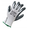 Rękawice REIS RTENI WS poliestrowe powlekane nitrylem biało-szare roz.8/M
