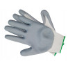 Rękawice REIS RTENI WS poliestrowe powlekane nitrylem biało-szare roz.8/M