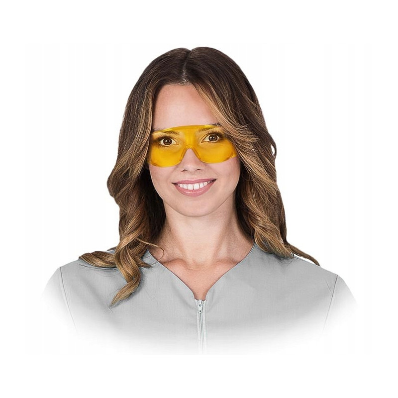 Okulary ochronne REIS ICE Y przeciwodpryskowe żółte (GOG-ICE-LIGHT Y UNI)