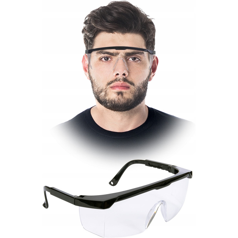 Okulary ochronne REIS FRAMBER przeciwodpryskowe przezroczyste (GOG-FRAMBER TB UNI)