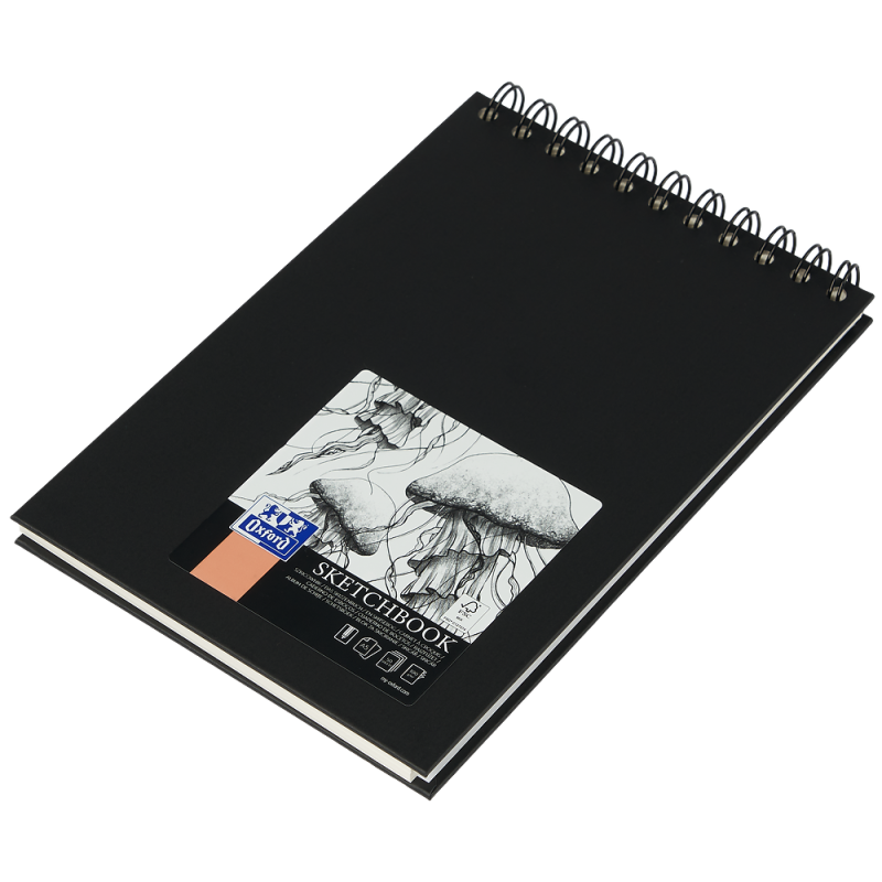 Szkicownik Sketchbook A5 50k 100g czarny 400152644 OXFORD