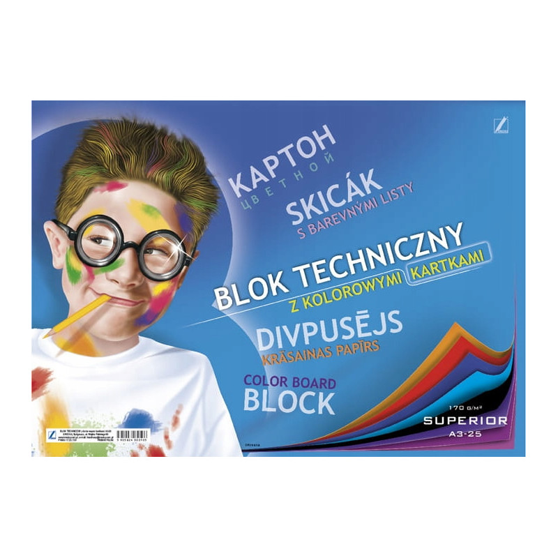 Blok techniczny kolorowy A3 25k SUPERIOR 00105 KRESKA