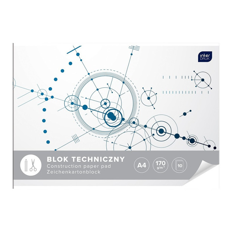 Blok techniczny A4 10k INTERDRUK