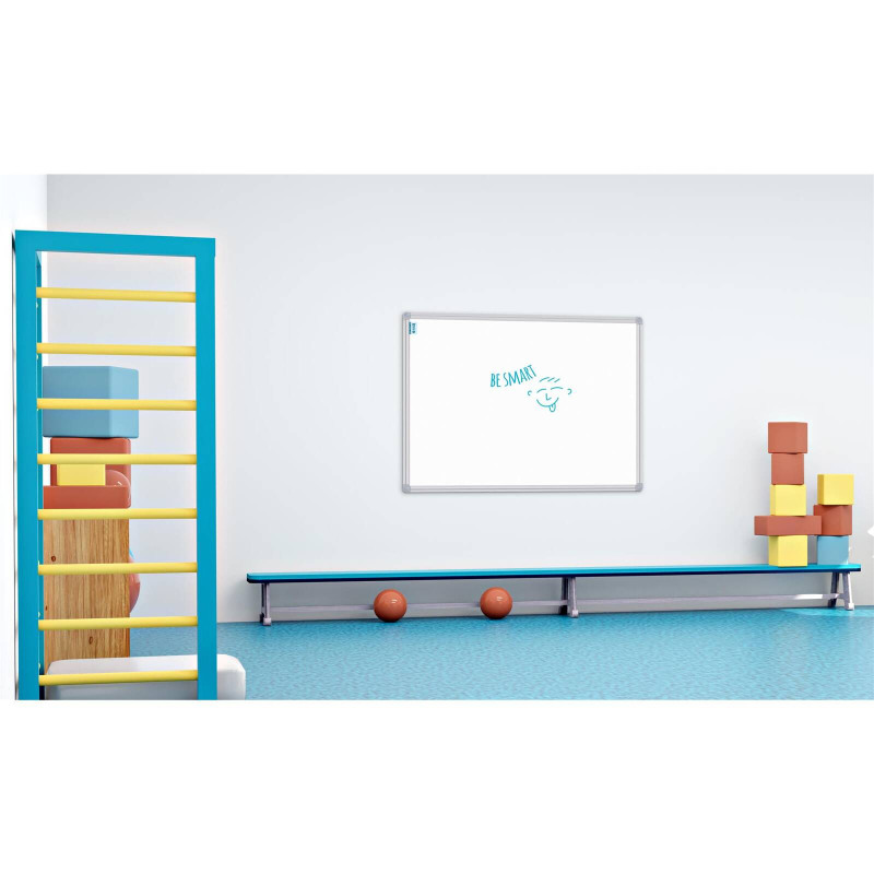 Tablica suchościeralna magnetyczna 170x100cm biała rama aluminiowa MSTM170100.02.82.51 MEMOBE SMART
