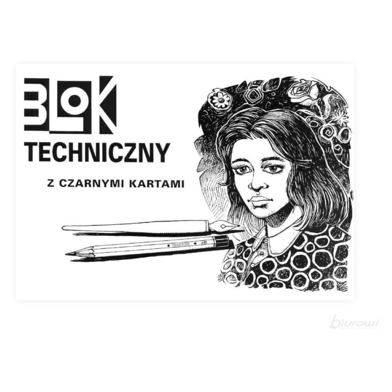 Blok techniczny A3 10k z czarnymi kartkami KRESKA