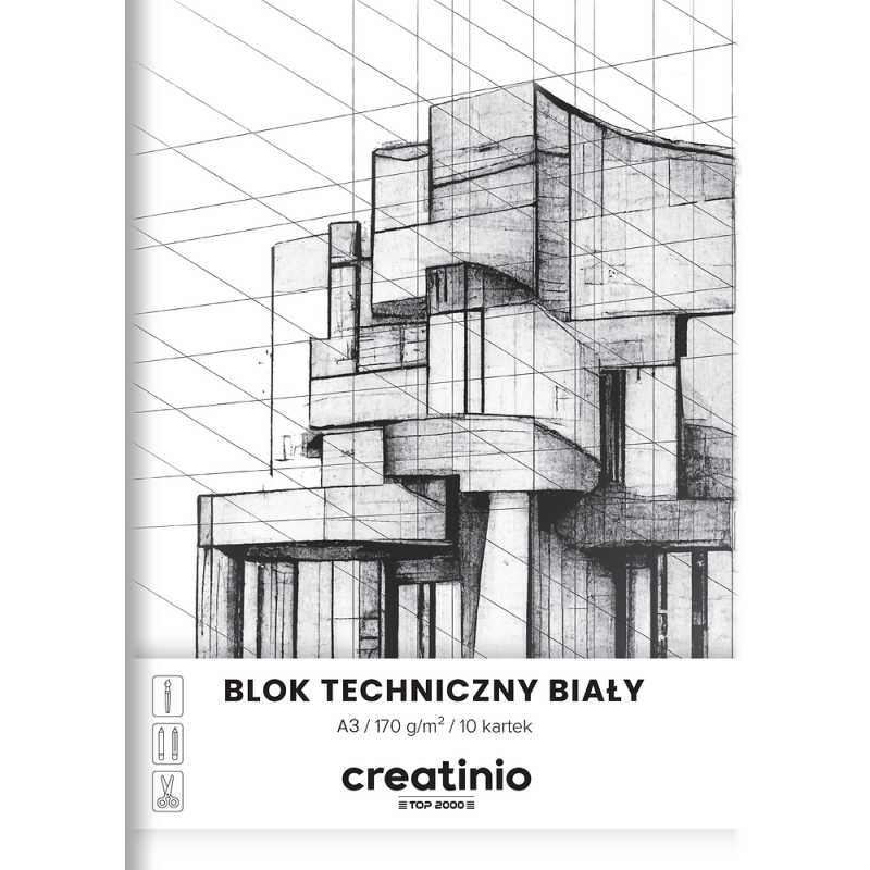 Blok techniczny A3 10k 170g biały CREATINIO 400176668 TOP 2000