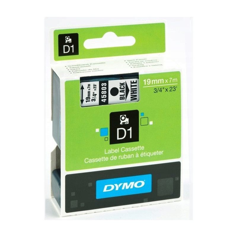 Taśma 19mm/7mm czarny /biała 45803 DYMO S0720830