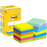 Bloczek samoprzylepny 76x76mm Energetic 8+4gratis 100kartek mix kolorów 3M