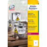 Etykiety Heavy Duty (20ark)210x297mm białe poliestrowe L4775-20 trwałe AVERY ZWECKFORM