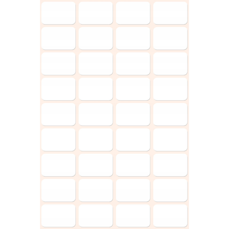 Etykieta biała (6 akuszy) 18x12 do opisu ręcznego, trwała 3042 AVERY ZWECKFORM