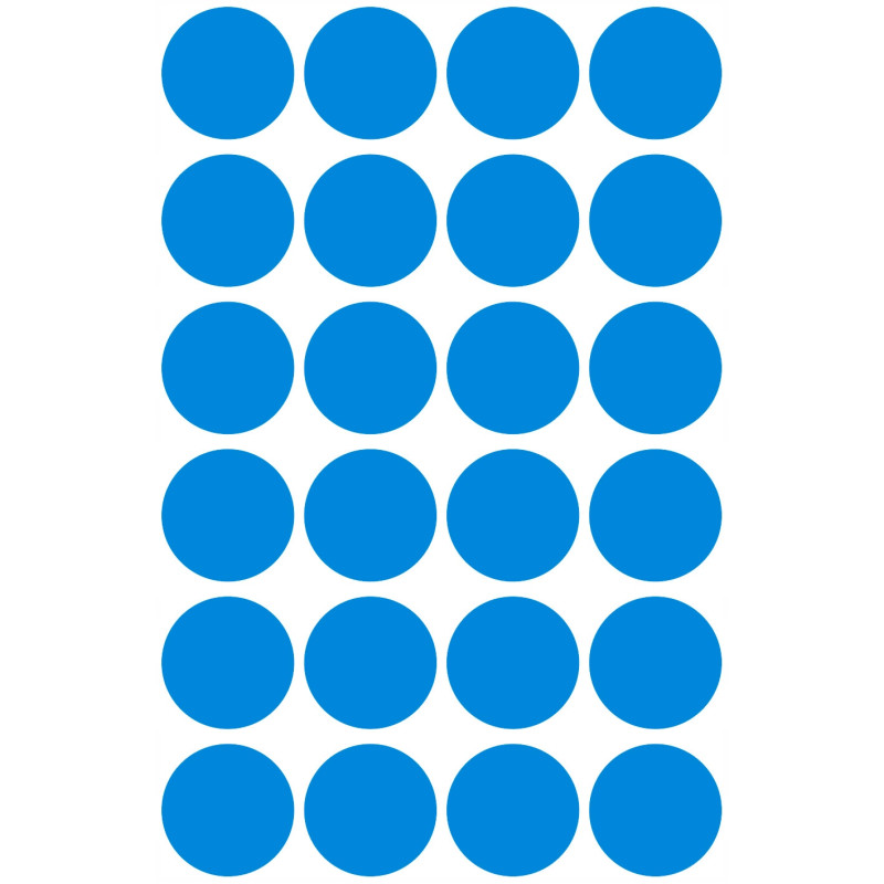 Trwałe kółka 18mm 96szt./op. niebieskie 3005 AVERY ZWECKFORM