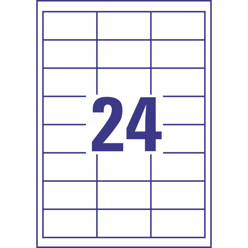 Etykiety A4 białe(30 arkuszy)64,6x33,8mm 6172 AVERY ZWECKFORM