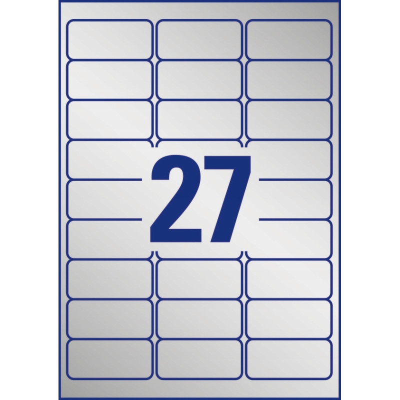 Etykiety Heavy Duty 63.5x29.6mm srebrne poliestrowe L6011-20szt AVERY ZWECKFORM