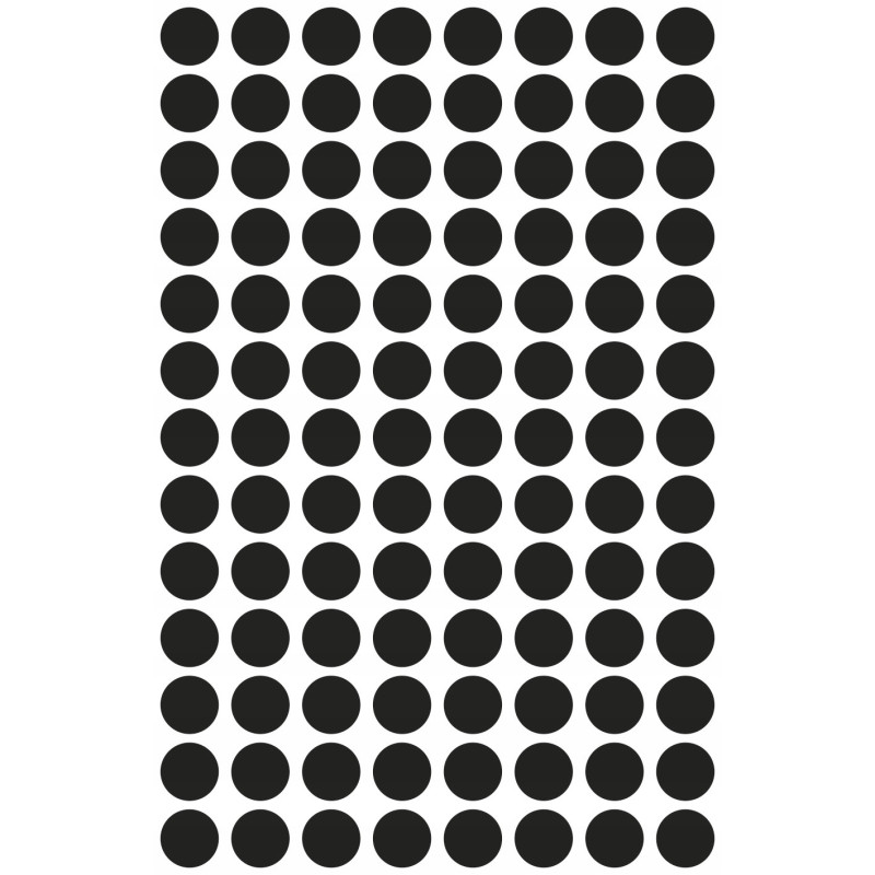 Etykieta kółka Q8mm czarne 3009 416szt AVERY ZWECKFORM