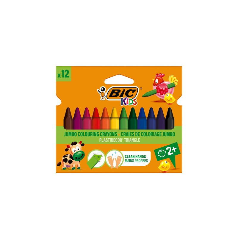 Kredki świecowe 12kol. Plastidecor Triangle 8297733 BIC