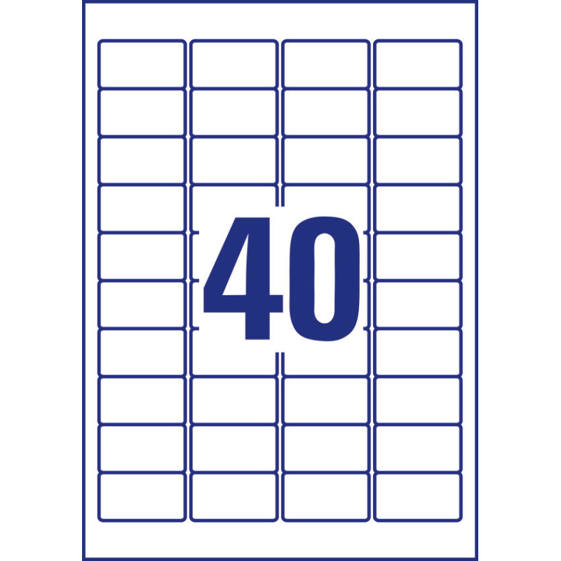 Etykiety ZF A4 45.7x25.4mm (25 arkuszy) przezroczyste L4770-25 AVERY ZWECKFORM