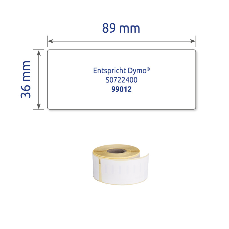 Etykiety adresowe w rolce 36x89mm 260 etyk.trwałe, białe ASS0722400 Avery Zweckform