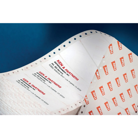 Etykiety do drukarek igłowych 137.2x74.1mm 2000etykiet 4na stronie APLI