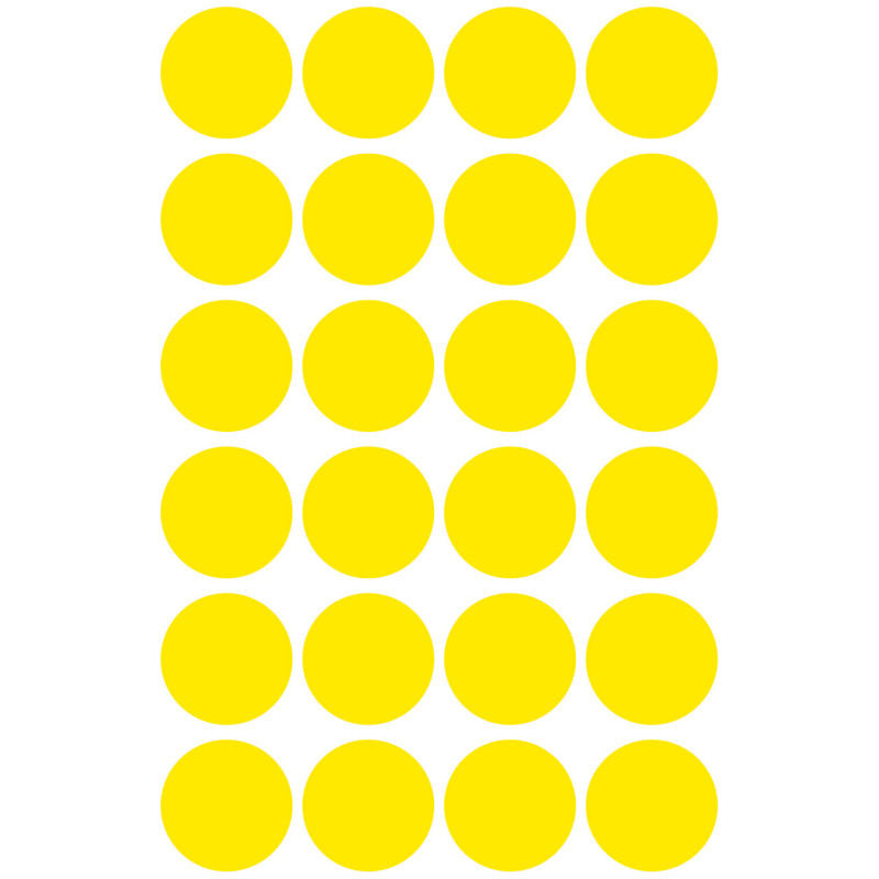 Trwałe kółka do zaznaczania 18mm 96szt./op. zółte 3007 AVERY ZWECKFORM