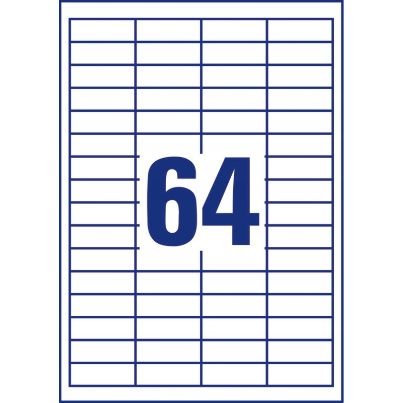 Etykiety A4 białe(100 arkuszy)48,5x16,9mm 3667 AVERY ZWECKFORM