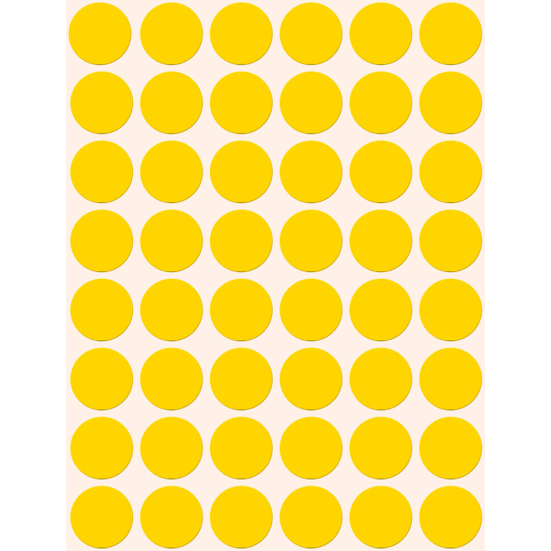 Etykiety ZF Q18mm 3377 żółte kółka BIU AVERY ZWECKFORM