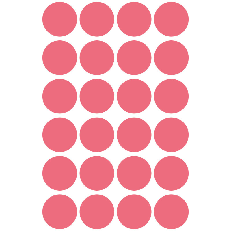 Etykiety Q18mm kółka neonowe czerwone 3172 AVERY ZWECKFORM