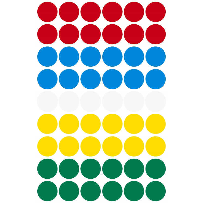 Etykiety kółka Q12mm 270szt.trwałe mix 3088 AVERY ZWECKFORM