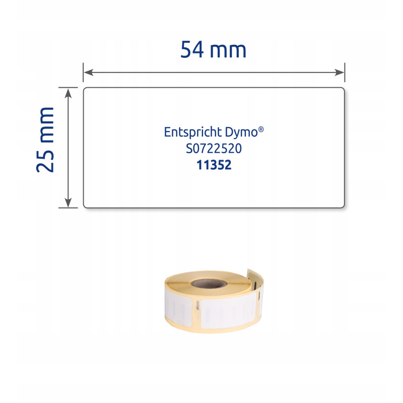 Etykiety adresowe w rolce 500 etyk. 25 x 54 mm, trwałe, białe AS0722520 Avery Zweckform
