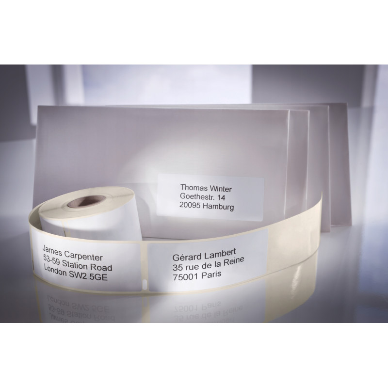 Etykiety adresowe w rolce 500 etyk. 25 x 54 mm, trwałe, białe AS0722520 Avery Zweckform