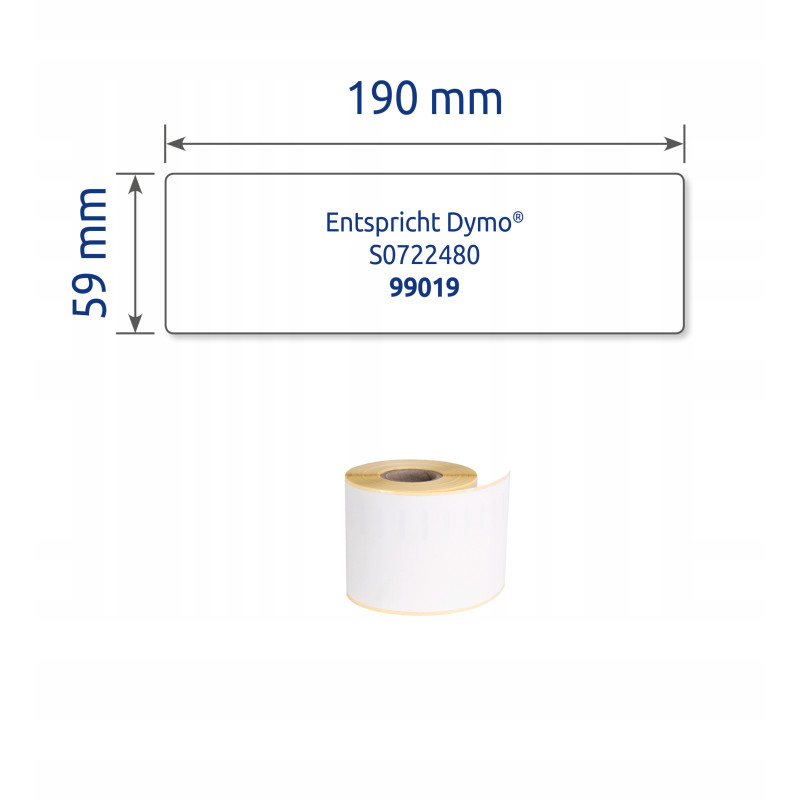 Etykiety kryjące na segregatory w rolce 110 etyk. 59 x 190 mm, trwałe, białe AS0722480 Avery Zweckfo