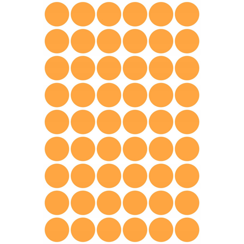 Etykiety ZF Q12mm 3148 pomarańczowe neon kółka AVERY ZWECKFORM