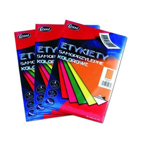 Etykieta samoprzylepna A4 GRAND zielona 063 (25ark) 150-1064