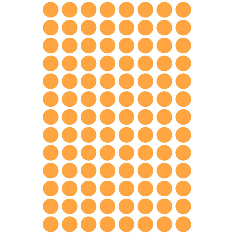 Etykiety ZF Q8mm 3178 pomarańczowe neon kółka AVERY ZWECKFORM