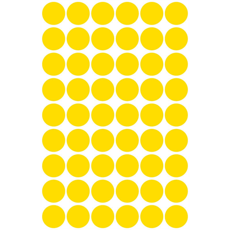 Etykiety kółka Q12mm żółte 3144 AVERY ZWECKFORM