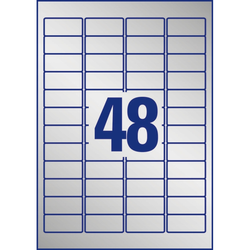 Etykiety ZF A4 45,7x21,2mm L6009-100 znamionowe srebrne AVERY ZWECKFORM