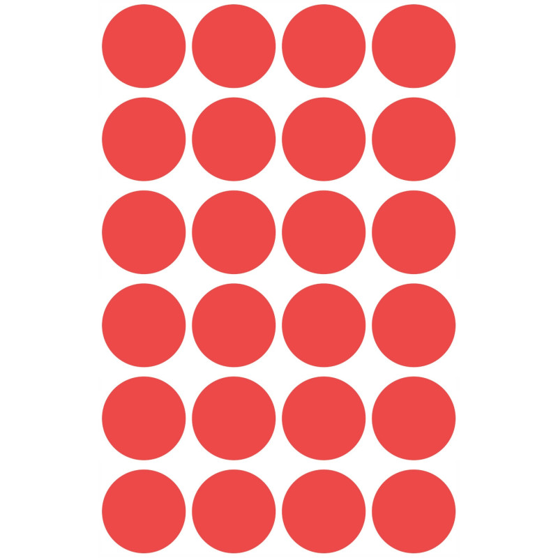 Usuwalne kółka 18mm 96szt./op. czerwone 3595 AVERY ZWECKFORM
