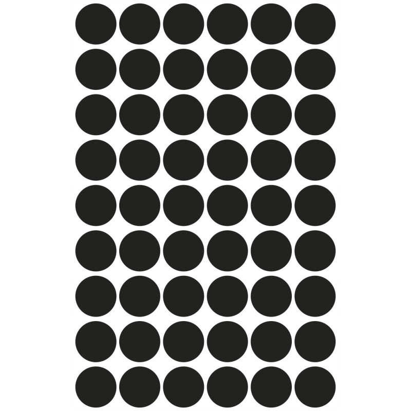 Etykiety kółka Q12mm trwałe czarne 3140 AVERY ZWECKFORM