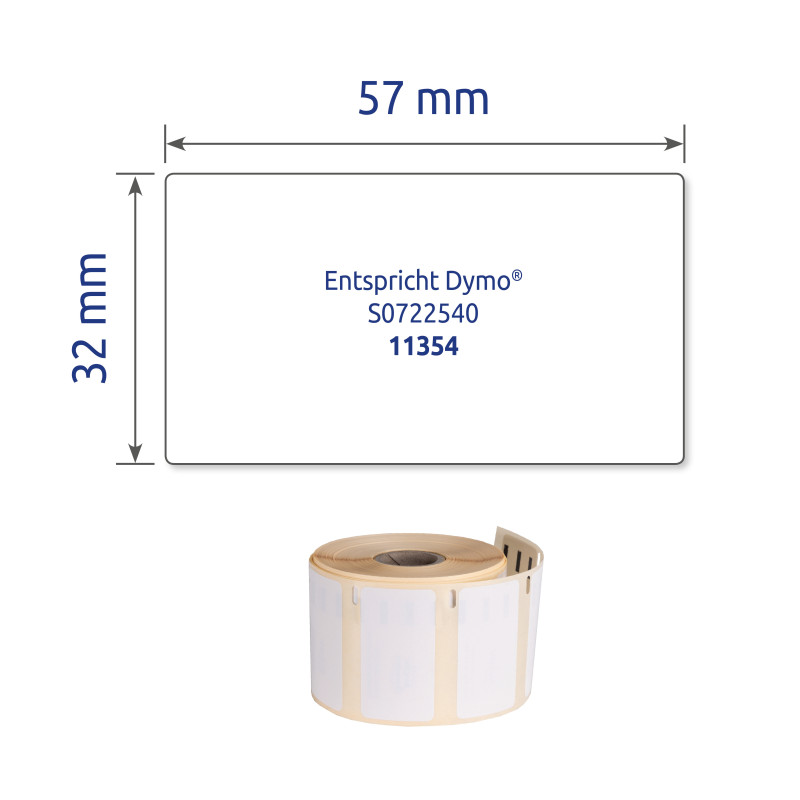 Etykiety uniwersalne w rolce 500 etyk. 32 x 57 mm, usuwalne, białe ASS0722540 Avery Zweckform